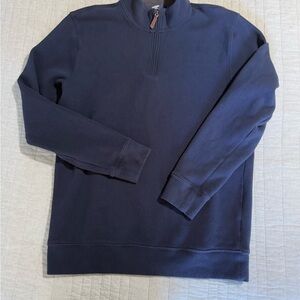 Lands' End Men's Deep Blue Zip-Up Sweater